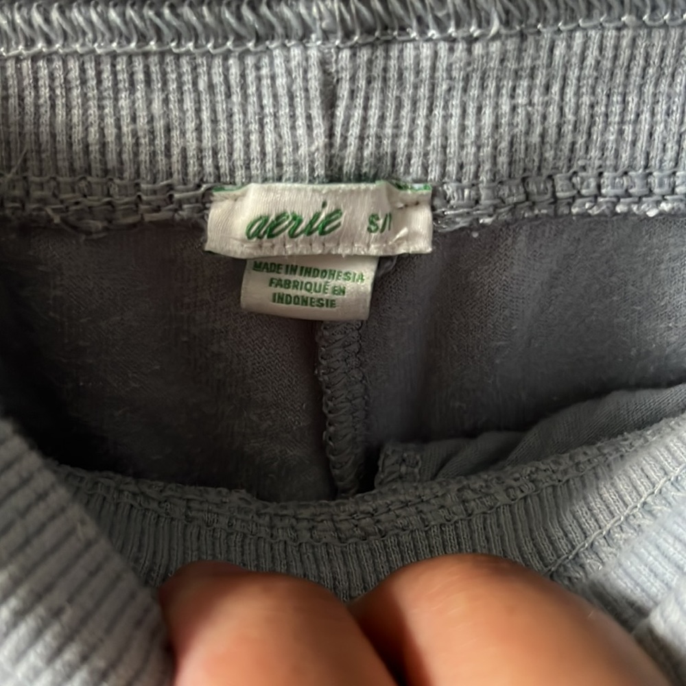 Aerie Velour Tracksuit Ice Blue Set (Hoodie and Pants)